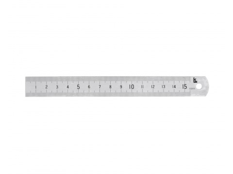 Линейка измерительная металлическая КАЛИБРОН 150х19х0.5 мм
