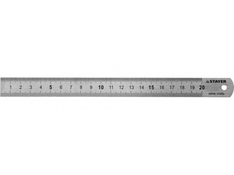 Линейка STAYER “PROFI” нержавеющая, двухсторонняя гравированная шкала, 0,2м